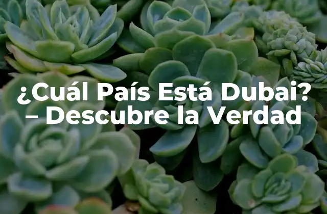 ¿cuál País Está Dubai? – Descubre la Verdad