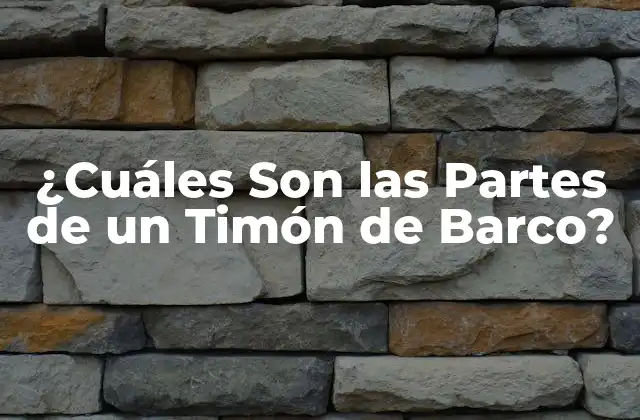 ¿cuáles Son las Partes de un Timón de Barco?