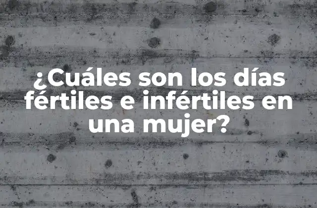 ¿cuáles Son los Días Fértiles e Infértiles en una Mujer?