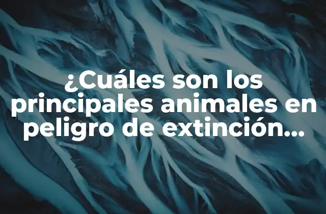 ¿cuáles Son los Principales Animales en Peligro de Extinción, como el Oso Polar? 2 ¿Qué es la lista roja de la UICN y cómo se clasifican los animales en peligro de extinción?