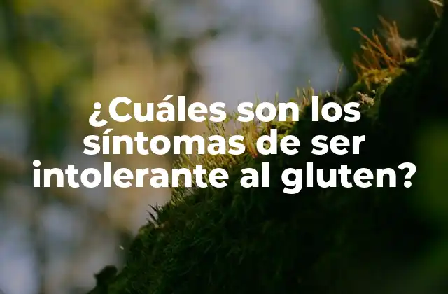 ¿cuáles Son los Síntomas de Ser Intolerante Al Gluten?