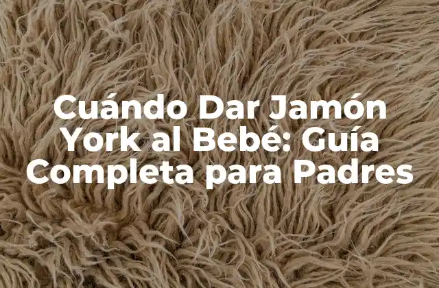 Cuándo Dar Jamón York Al Bebé: Guía Completa para Padres
