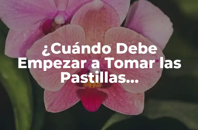 ¿cuándo Debe Empezar a Tomar las Pastillas Anticonceptivas? Guía Completa