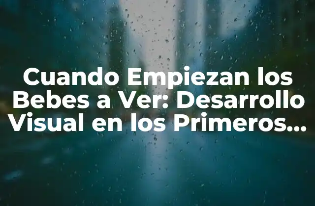 Cuando Empiezan los Bebes a Ver: Desarrollo Visual en los Primeros Años