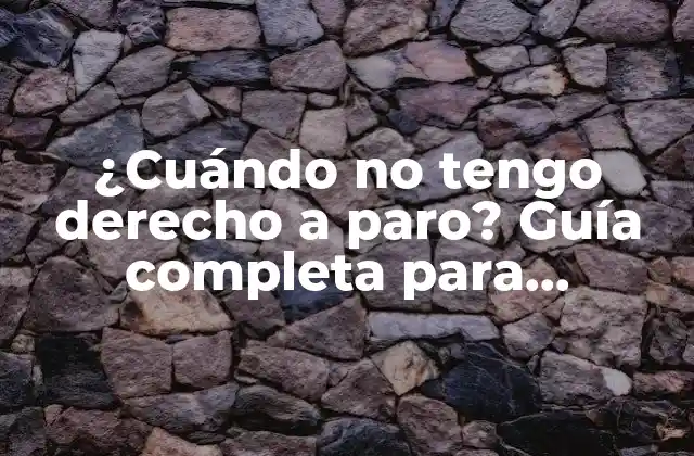 ¿Qué es el derecho a paro?