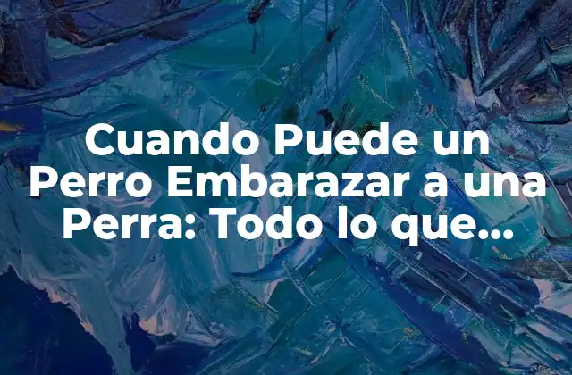 Cuando Puede un Perro Embarazar a una Perra: Todo Lo que Necesitas Saber