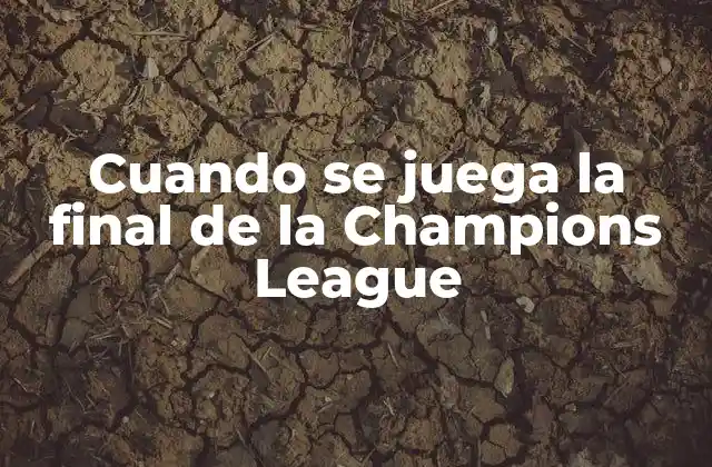Cuando Se Juega la Final de la Champions League