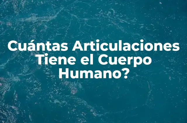 Cuántas Articulaciones Tiene el Cuerpo Humano? 2 Definición y Categorización de las Articulaciones