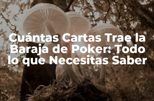 Cuántas Cartas Trae la Baraja de Poker: Todo Lo que Necesitas Saber