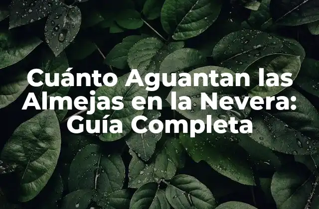 Cuánto Aguantan las Almejas en la Nevera: Guía Completa
