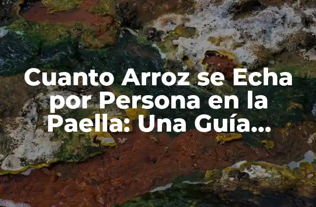 Cuanto Arroz Se Echa por Persona en la Paella: una Guía Definitiva