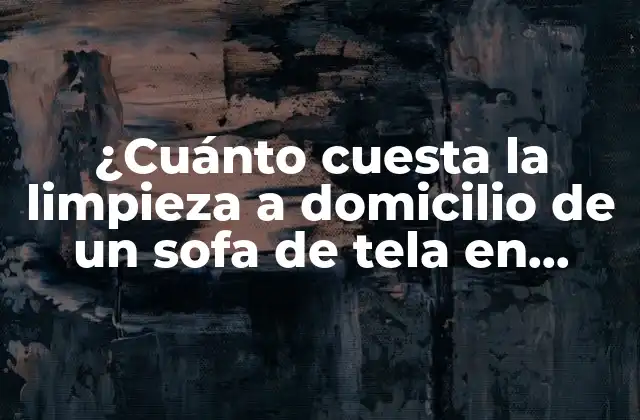 ¿cuánto Cuesta la Limpieza a Domicilio de un Sofa de Tela en Madrid? (precios y Servicios)