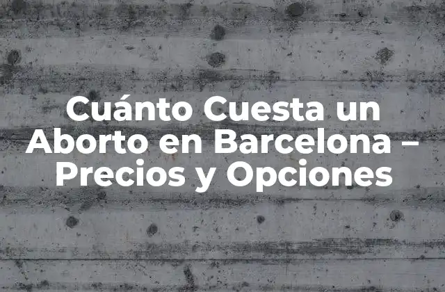 Cuánto Cuesta un Aborto en Barcelona – Precios y Opciones