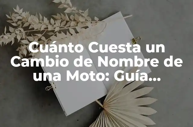 ¿Por qué es Necesario un Cambio de Nombre de una Moto?