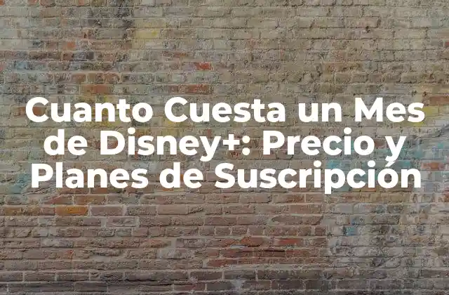 Cuanto Cuesta un Mes de Disney+: Precio y Planes de Suscripción