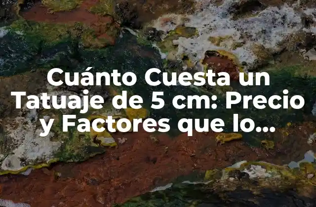 Cuánto Cuesta un Tatuaje de 5 Cm: Precio y Factores que Lo Afectan