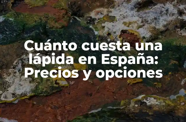 Cuánto Cuesta una Lápida en España: Precios y Opciones 2 Tipos de lápidas en España: Materiales y estilos