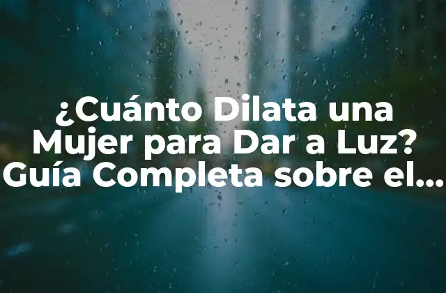 ¿cuánto Dilata una Mujer para Dar a Luz? Guía Completa sobre el Proceso de Dilatación