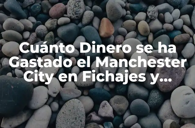 Cuánto Dinero Se Ha Gastado el Manchester City en Fichajes y Transferencias