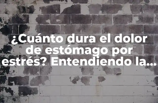 ¿cuánto Dura el Dolor de Estómago por Estrés? Entendiendo la Relación entre Estrés y Salud Gastrointestinal