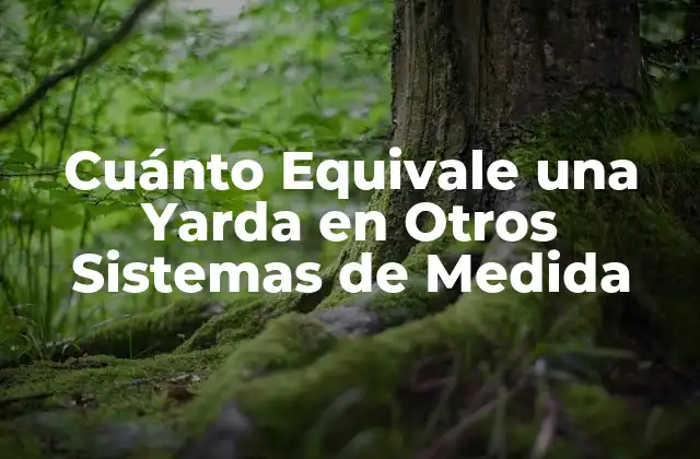 Cuánto Equivale una Yarda en Otros Sistemas de Medida