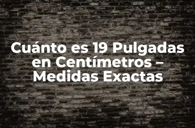 Definición de Pulgadas y Centímetros