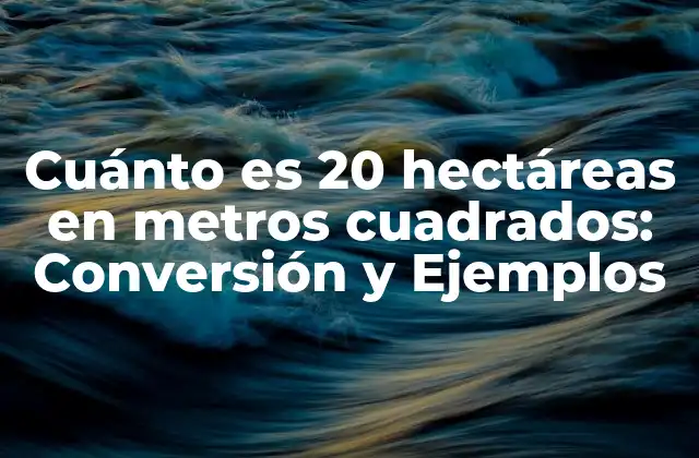 Cuánto es 20 Hectáreas en Metros Cuadrados: Conversión y Ejemplos