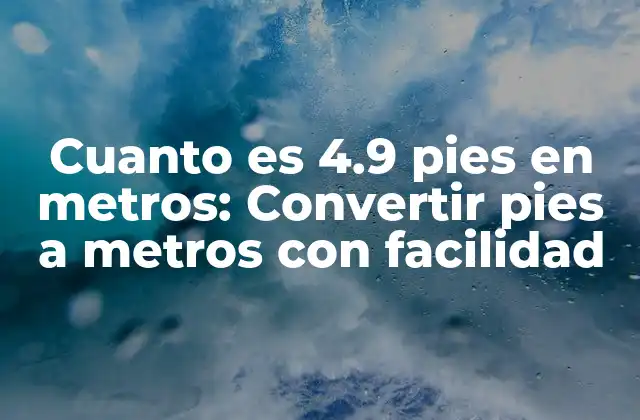 Cuanto es 4.9 Pies en Metros: Convertir Pies a Metros con Facilidad