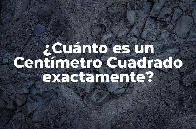 ¿cuánto es un Centímetro Cuadrado Exactamente?