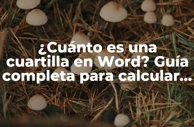 ¿cuánto es una Cuartilla en Word? Guía Completa para Calcular el Tamaño de Página