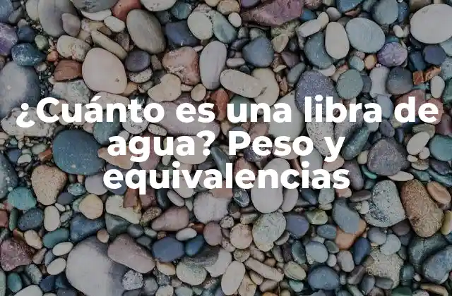 ¿cuánto es una Libra de Agua? Peso y Equivalencias 2 Definición de una libra de agua