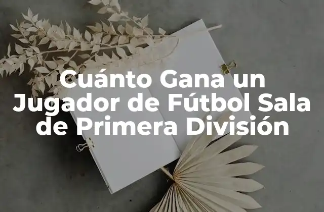 Cuánto Gana un Jugador de Fútbol Sala de Primera División