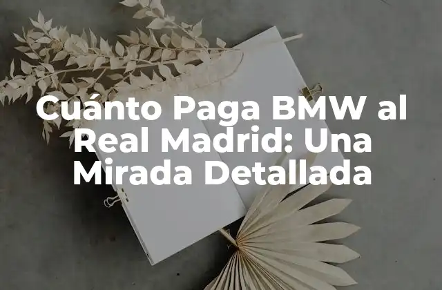 Cuánto Paga Bmw Al Real Madrid: una Mirada Detallada