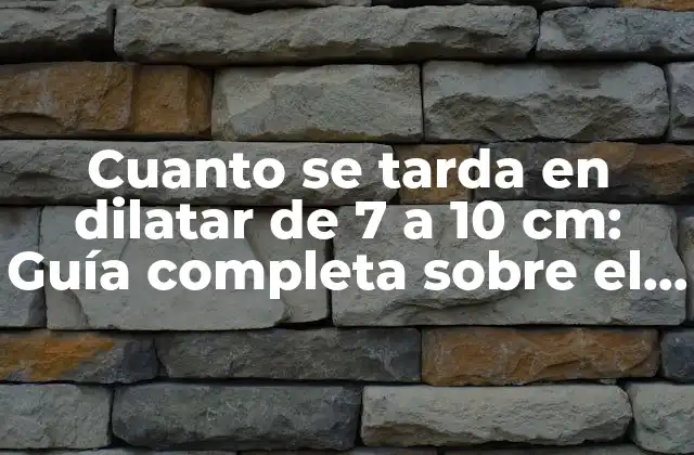 Cuanto Se Tarda en Dilatar de 7 a 10 Cm: Guía Completa sobre el Parto y la Dilatación Cervical