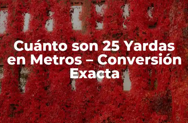 Cuánto Son 25 Yardas en Metros – Conversión Exacta