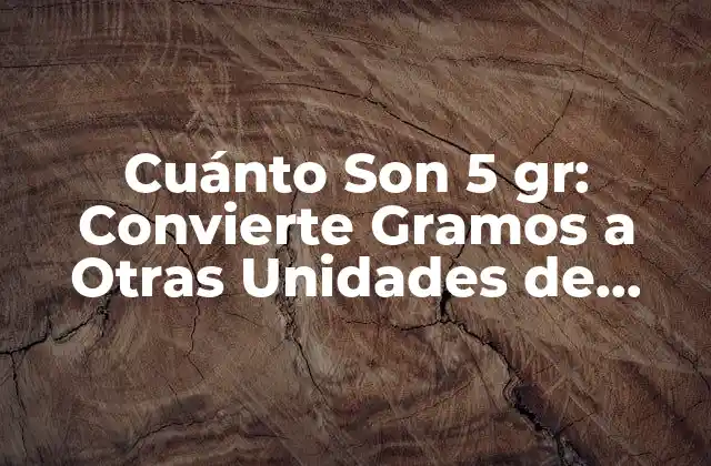¿Cuántos Miligramos Son 5 gr?