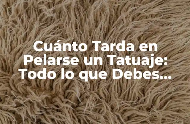 Cuánto Tarda en Pelarse un Tatuaje: Todo Lo que Debes Saber