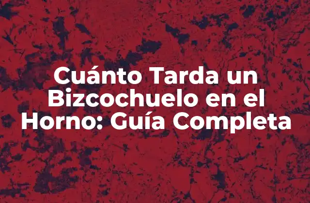 Cuánto Tarda un Bizcochuelo en el Horno: Guía Completa