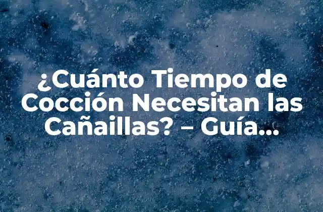 ¿cuánto Tiempo de Cocción Necesitan las Cañaillas? – Guía Completa