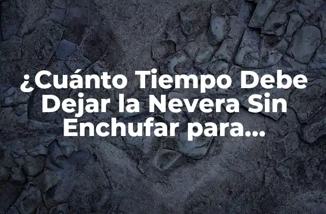 ¿Por qué Debe Desconectar la Nevera de Vez en Cuando?