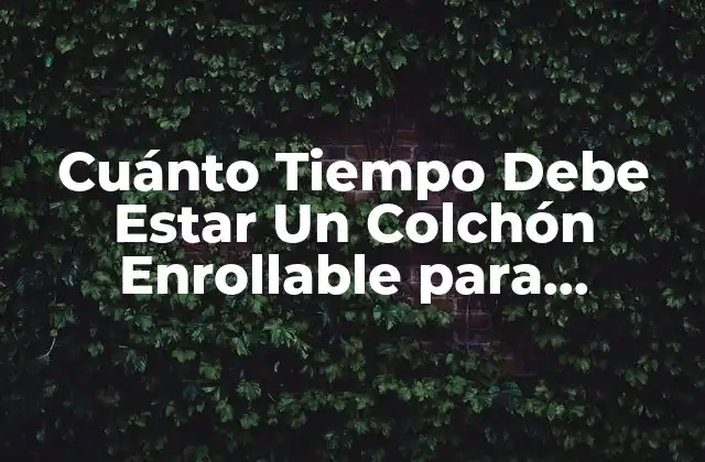 Cuánto Tiempo Debe Estar un Colchón Enrollable para Mantener Su Calidad 2 La Durabilidad de los Colchones Enrollables
