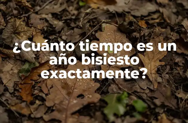 ¿cuánto Tiempo es un Año Bisiesto Exactamente?