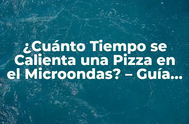 ¿cuánto Tiempo Se Calienta una Pizza en el Microondas? – Guía Completa