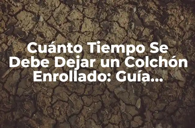 Cuánto Tiempo Se Debe Dejar un Colchón Enrollado: Guía Completa