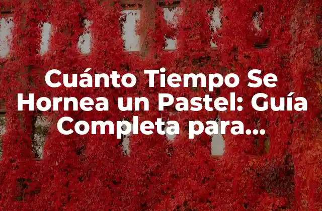 Cuánto Tiempo Se Hornea un Pastel: Guía Completa para Horneado Perfecto