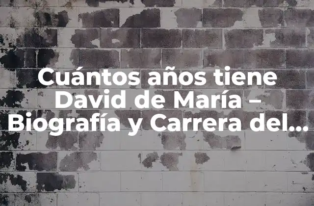 Cuántos Años Tiene David de María – Biografía y Carrera Del Cantante