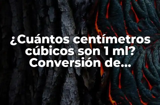 ¿cuántos Centímetros Cúbicos Son 1 Ml? Conversión de Unidades de Volumen