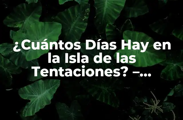 ¿cuántos Días Hay en la Isla de las Tentaciones? – Programación y Detalles Del Reality Show