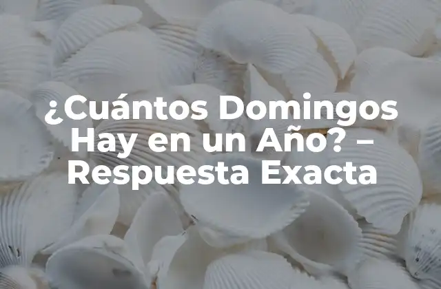 ¿cuántos Domingos Hay en un Año? – Respuesta Exacta