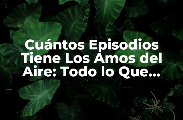 Cuántos Episodios Tiene los Amos Del Aire: Todo Lo que Necesitas Saber